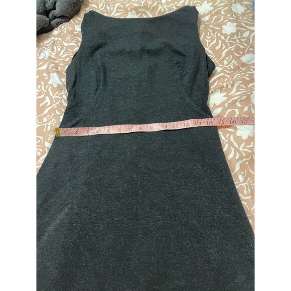 MM LaFleur Lydia Dress Mini Fitted Sleeveless Knit Gray Twist Strap Stretch 8 - Picture 10 of 13